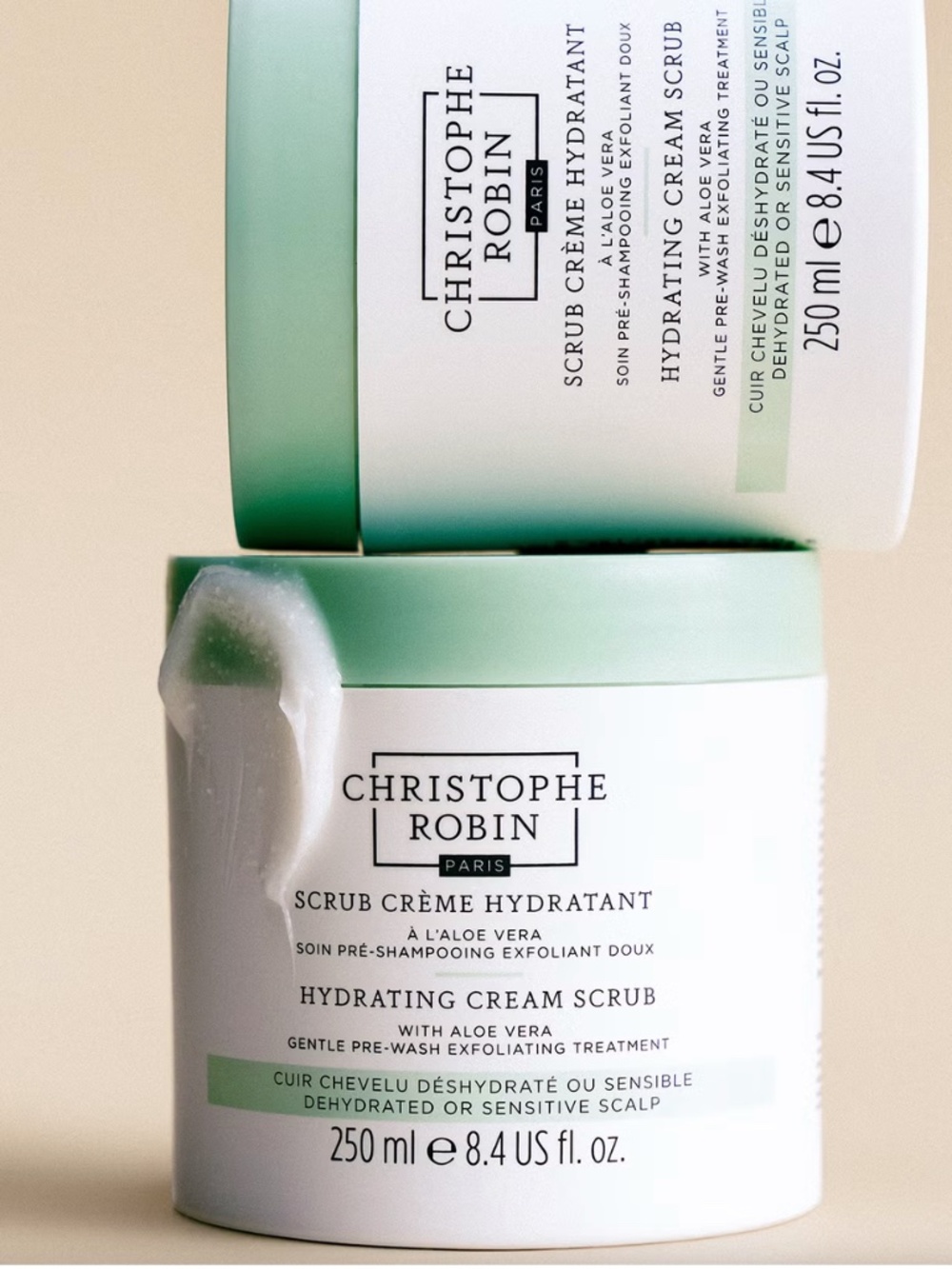 Christophe Robin - Hydrating Cream Scrub with Aloe Vera 2 jars